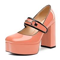 Algopix Similar Product 14 - MERRORI Coral Pink Mary Jane Shoes for