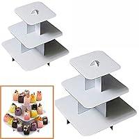 Algopix Similar Product 8 - 3Tier White Square 12W x 10H