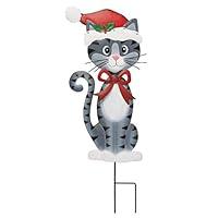Algopix Similar Product 11 - Miles Kimball Metal Solar Christmas Cat