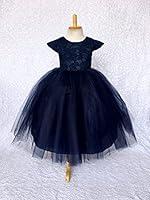 Algopix Similar Product 7 - Cap Sleeve Blush Navy French Lace Bow 3