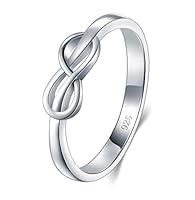 Algopix Similar Product 5 - BORUO 925 Sterling Silver Ring High