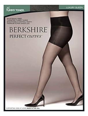 Berkshire Plus Size Queen Ultra Sheer Non-Control Top Pantyhose 