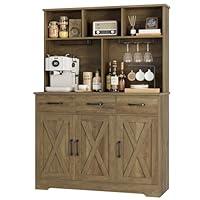 Algopix Similar Product 1 - HOSTACK Buffet Cabinet with Hutch