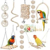 Algopix Similar Product 10 - Parrot Bird Toys 18Pcs Swing Toys