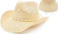 Algopix Similar Product 6 - BESOOGII Straw Beach Cowboy Hat for