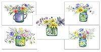 Algopix Similar Product 5 - Wildflower Bouquet Greeting Cards Set