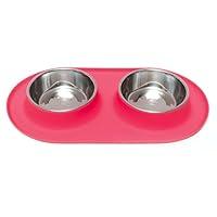 Algopix Similar Product 19 - Messy Mutts Double Silicone Feeder with