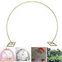 Algopix Similar Product 9 - Maylai 86 FT Golden Round Wedding Arch