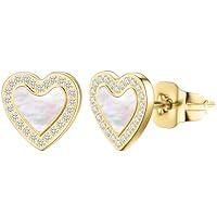 Algopix Similar Product 11 - Stud Earrings for Women 14K Gold 316L