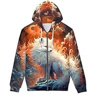 Algopix Similar Product 18 - JooMeryer Mens Cool Wolf Fox Printed