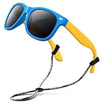 Algopix Similar Product 5 - RIVBOS Kids Sunglasses Boys with Strap