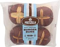 Algopix Similar Product 1 - PRETZILLA Frozen Pretzel Burger Bun