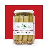 Algopix Similar Product 8 - Mustache on Fire Hot Pickles (4 jars)