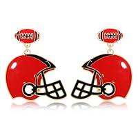 Algopix Similar Product 3 - Football Earrings for Women Enamel Game