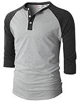 Algopix Similar Product 13 - H2H Mens Casual Slim Fit Raglan 34