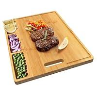 Algopix Similar Product 9 - Cutting BoardsLarge Bamboo Chopping
