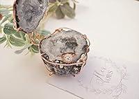 Algopix Similar Product 18 - Geode ring box in silver stand