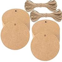 Algopix Similar Product 1 - G2PLUS 100PCS Kraft Paper Gift Tag with