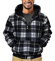 Algopix Similar Product 18 - Butygity Flannel Mens Hoodies Sherpa