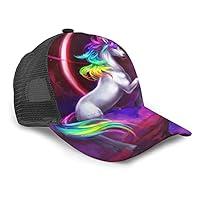 Algopix Similar Product 10 - Unisex Neon Rainbow Unicorn Adjustable