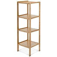 Algopix Similar Product 15 - Relaxdays Bamboo Bathroom Shelf with 4
