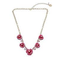 Algopix Similar Product 11 - Betsey Johnson Rose Bib Necklace