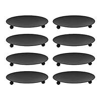 Algopix Similar Product 17 - Iron Plate Candle Holder Black