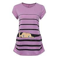 Algopix Similar Product 19 - Woman Maternity TShirtStripe Baby