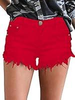 Algopix Similar Product 14 - Govc Womens Jean Shorts Midrise Frayed