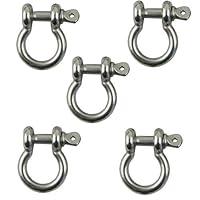 Algopix Similar Product 14 - Stainless Steel 3/16 Bow Shackle 5 Pack