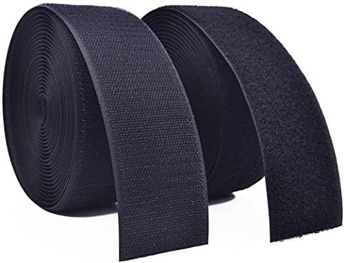 Strips with Adhesive, Hook and Loop Tape, Nylon Self Adhesive Heavy Duty  Strips, Double Sided Sticky Back Fastener Roll for Home Office School Car  and