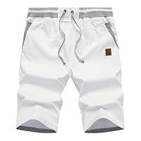 Algopix Similar Product 14 - Heyigrow Mens Casual Cotton Shorts