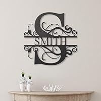 Algopix Similar Product 13 - Personalized Metal Name Sign Monogram 