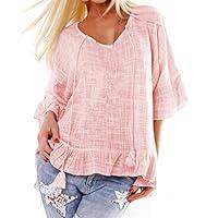 Algopix Similar Product 6 - OTINICE Women Shirts Summer Ruffles
