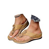 Algopix Similar Product 11 - KAPRIOY Wedge Sandals for Women Yoga