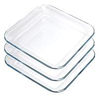 Algopix Similar Product 4 - FOYO Toast Plates Clear Square