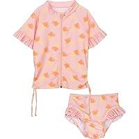 Algopix Similar Product 10 - SwimZip Girl Short Sleeve Rash Guard 2