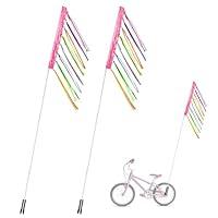 Algopix Similar Product 8 - 2 Pcs Pink 6 ft Bike Flag with Pole for