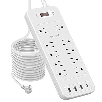 Basics Rectangular Smart Plug Power Strip, Surge Protector with 3  Individually Controlled Smart Outlets and 2 USB Ports, 2.4 GHz Wi-Fi, Works