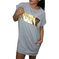 Algopix Similar Product 12 - Sttech1 Womens Casual Loose Gold