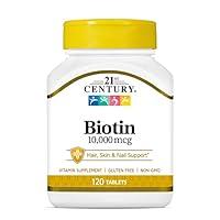 Algopix Similar Product 3 - 21st Century Biotin Tablets 10000