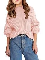 Algopix Similar Product 20 - Girls Oversized Long Sleeve Sweaters