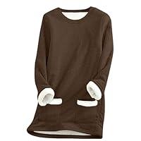 Algopix Similar Product 14 - Binmer Womens Sherpa Lined Sweatshirts