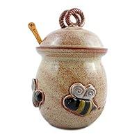 Algopix Similar Product 11 - Bee 20ounce Stoneware Honey Pot