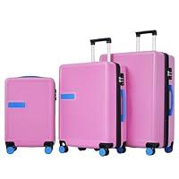 Algopix Similar Product 15 - Contrast Color 3 Piece Luggage Set