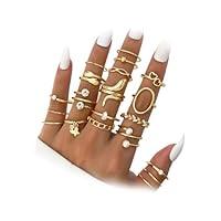 Algopix Similar Product 18 - IFKM 20 Pcs Gold Knuckle Rings Set For