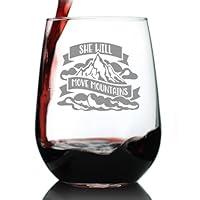 Algopix Similar Product 4 - She Will Move Mountains  Stemless Wine