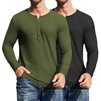 Algopix Similar Product 13 - COOFANDY Mens 2 Pack Henley Shirts