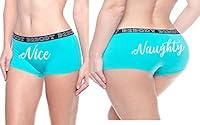 Algopix Similar Product 18 - Naughty or Nice Womans Boy Shorts