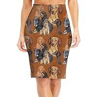 Algopix Similar Product 9 - Dachshund Mural Womens Fashion Printed